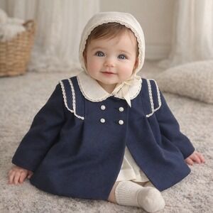 Vintage Baby Navy Dress Coat Set – Cute Togs New York – Formal Outfit